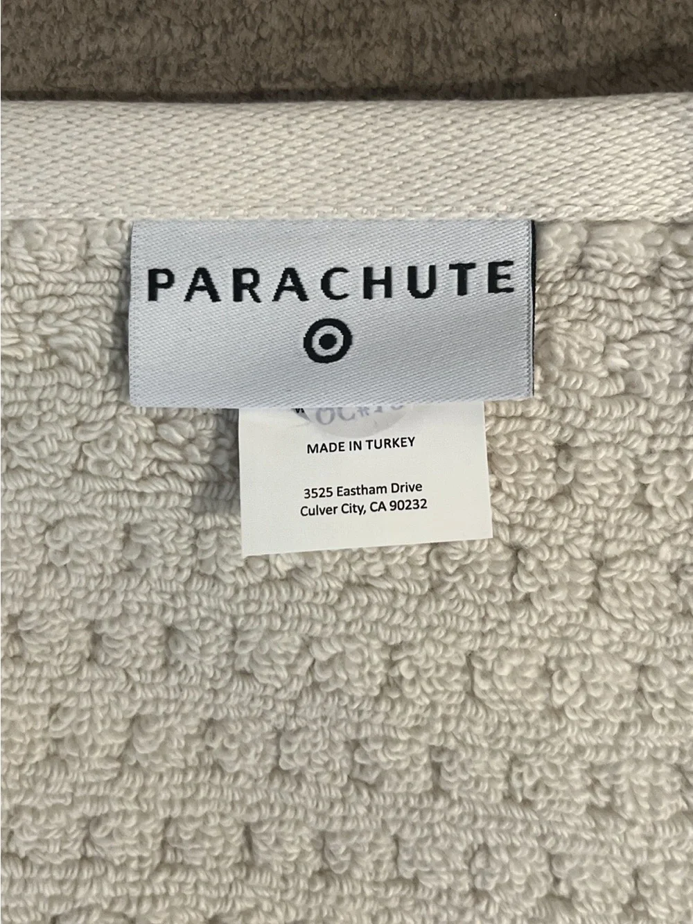 Parachute Terry Dot Towel Parchment Washcloth Bone Ivory Set of 2 NWT Bath